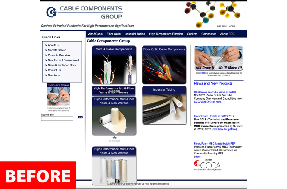 CCG Website (Before)